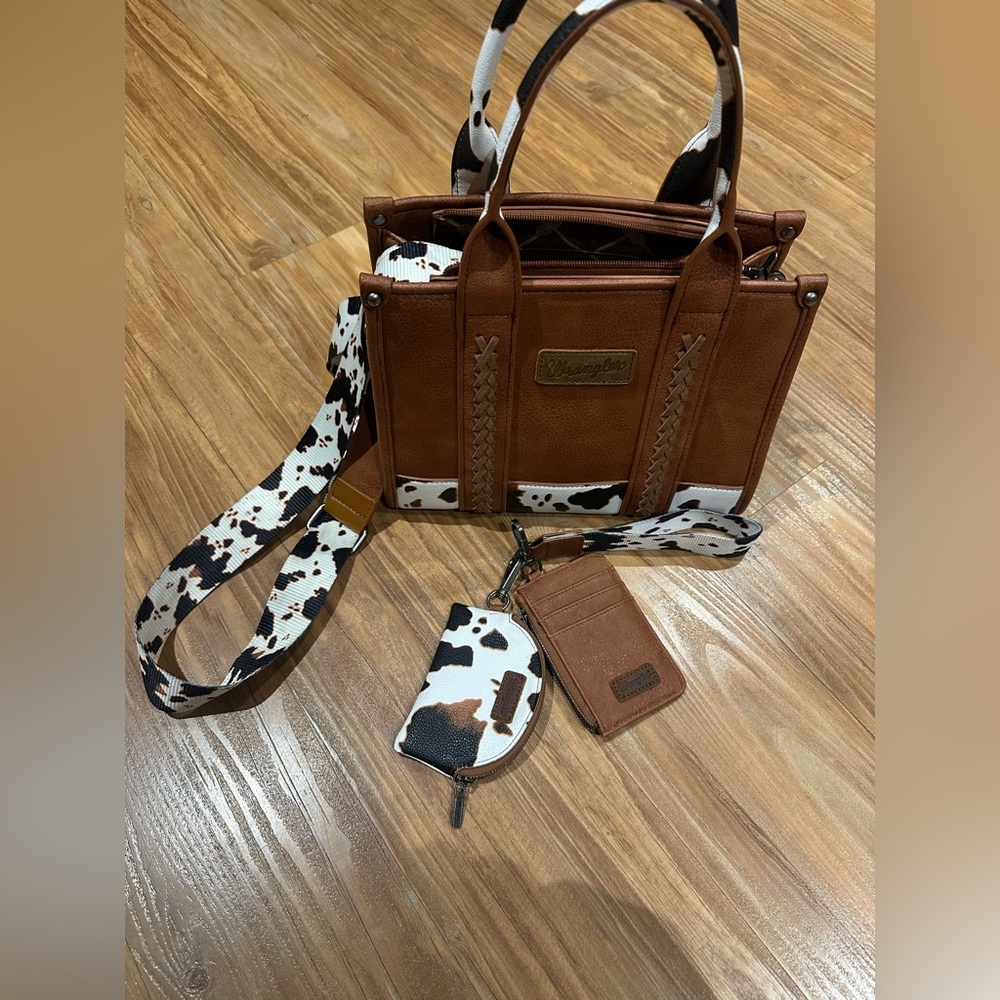Wrangler cow print purse PURSE ONLY EUC